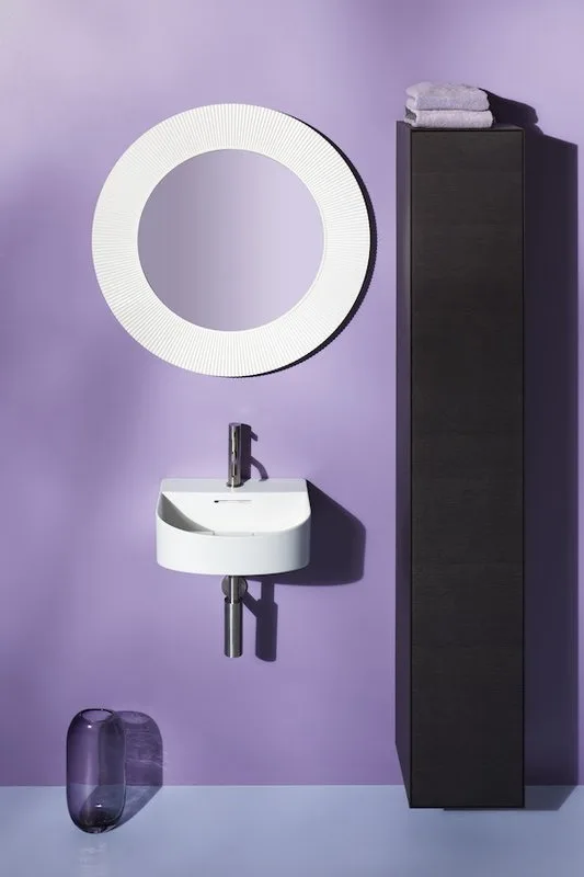 Зеркало круглое Laufen Kartell by Laufen 80 белое Sancos — официальный сайт