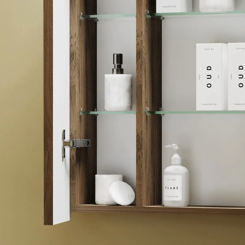 Зеркало-шкаф Sancos Mirror 70 с подсветкой, дуб чарльстон Sancos — официальный сайт