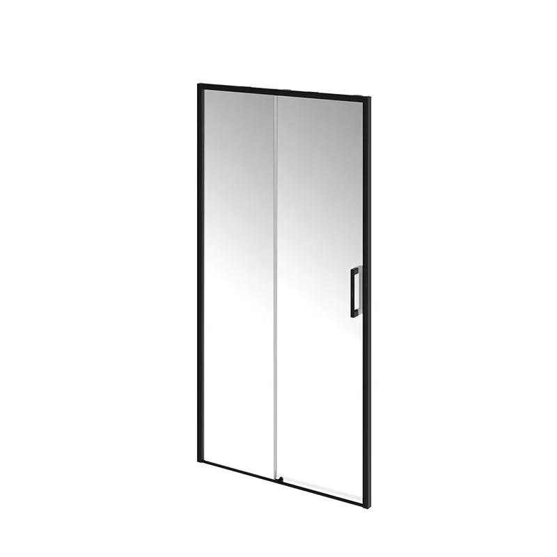 Душевая дверь в нишу KERAMA MARAZZI Lindo LN.100.SD.BLK.M профиль черный матовый, стекло прозрачное Sancos — официальный сайт