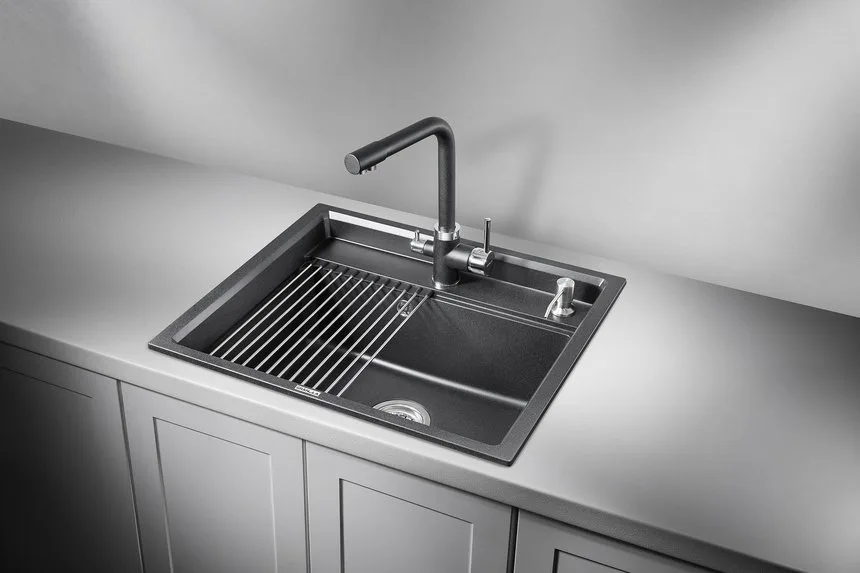 Мойка кухонная Granula Kitchen Space 6003, черный Sancos — официальный сайт