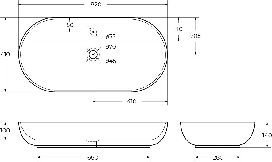 Накладная раковина BelBagno BB1347 82 Sancos — официальный сайт