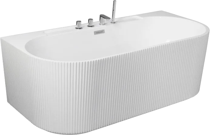 Акриловая ванна Esbano Aruba 170x80 см, пристенная, белая, со смесителем, со сливом-переливом, с дон Sancos — официальный сайт