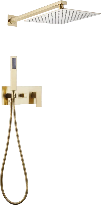 Душевой комплект Abber Daheim AF8218G, С ВНУТРЕННЕЙ ЧАСТЬЮ, золотой матовый Sancos — официальный сайт