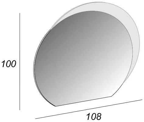Зеркало круглое Cezares 108х100 c LED-подсветкой Sancos — официальный сайт