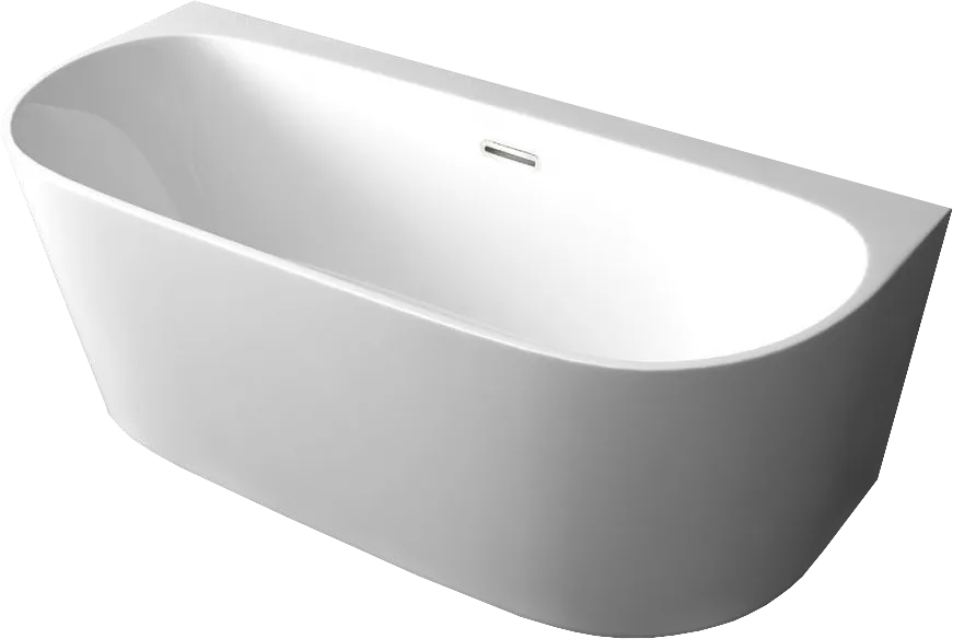 Акриловая ванна Art&Max AM-206A-1700-800 170x80 см, пристенная, белая, овальная, с каркасом Sancos — официальный сайт