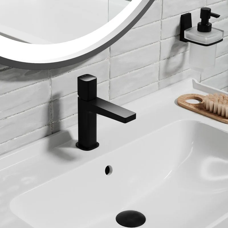 Смеситель для раковины Wasserkraft Nuthe 9103 черный soft-touch Sancos — официальный сайт