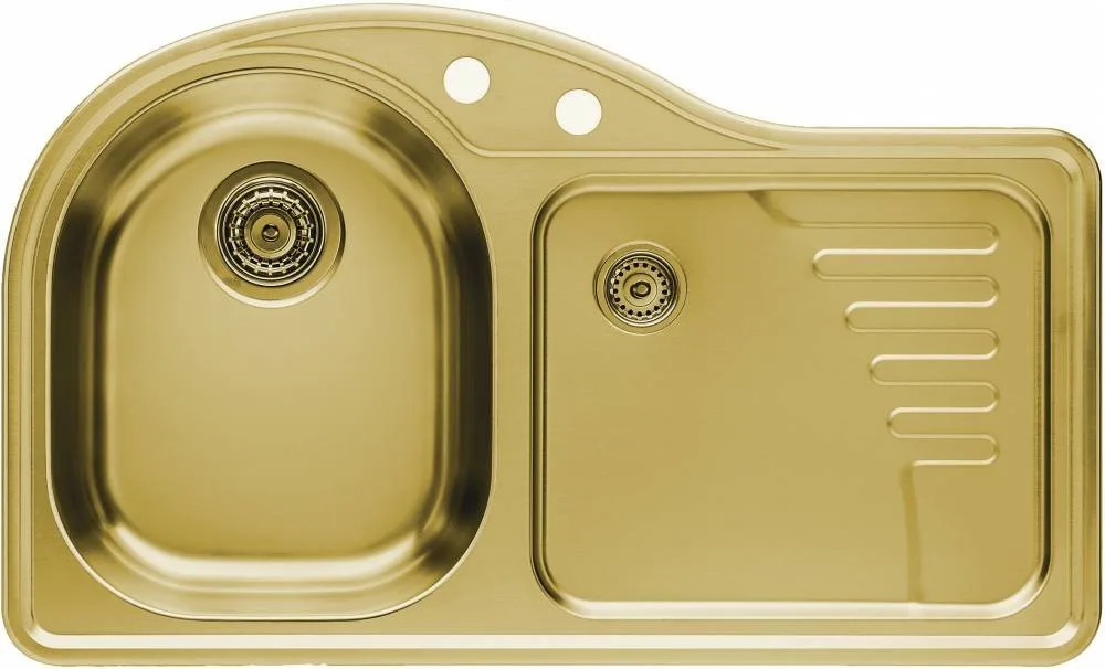 Мойка FUTUR 40 R MONARCH GOLD 845x510, в комп.с сифоном 1130555, Sancos — официальный сайт