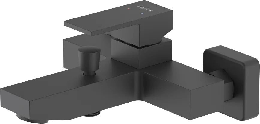 Смеситель для ванны с душем AQUATEK Либра AQ1640MB, матовый черный Sancos — официальный сайт