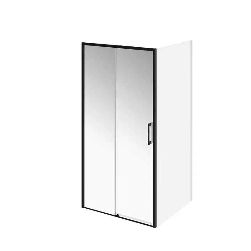 Душевая дверь в нишу KERAMA MARAZZI Lindo LN.100.SD.BLK.M профиль черный матовый, стекло прозрачное Sancos — официальный сайт