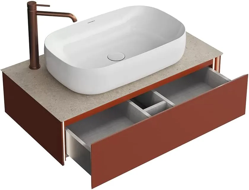 Тумба под раковину без столешницы KERAMA MARAZZI Magica 90 венецианский красный матовый Sancos — официальный сайт