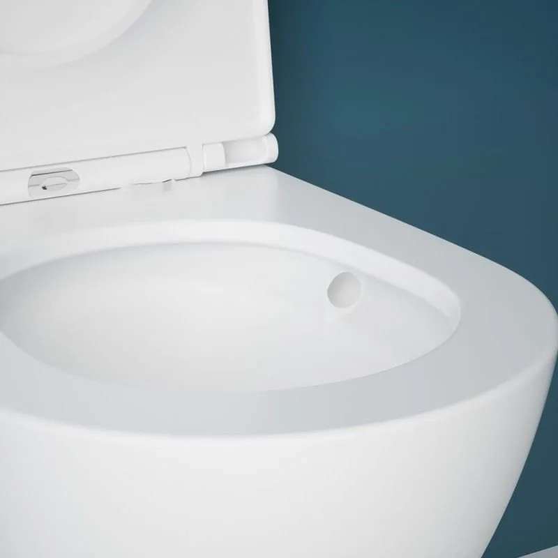 Подвесной унитаз Esbano Fortex-53T ESUPFORT53TW белый глянец безободковый, смыв Торнадо, с сиденьем  Sancos — официальный сайт