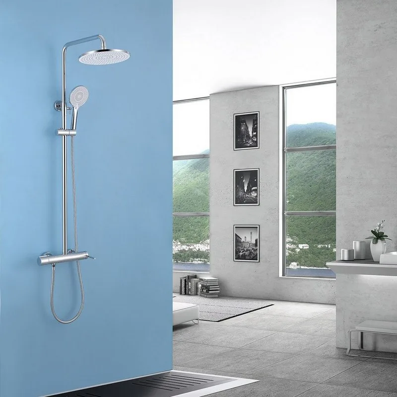 Душевая стойка Abber Emotion AF8816, хром Sancos — официальный сайт