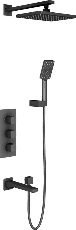 Душевой комплект Timo Petruma SX-5049/03SM, с термостатом, черный Sancos — официальный сайт