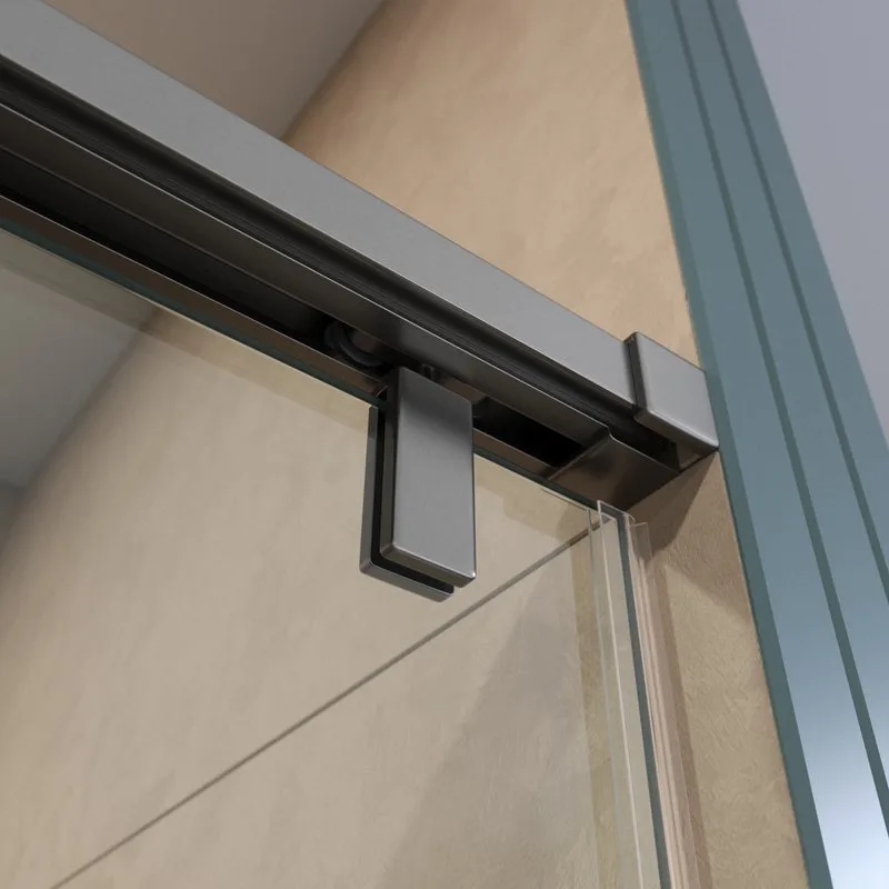 Душевая дверь в нишу BelBagno Soft Close-1 BF-1-100-C-GM профиль оружейная сталь Sancos — официальный сайт