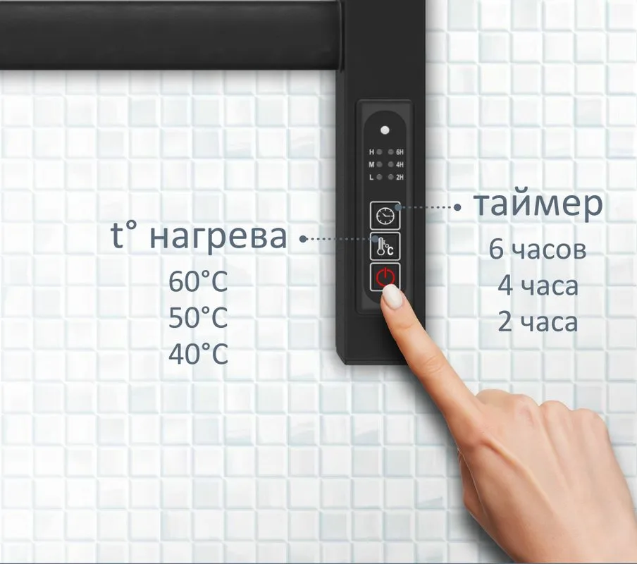 Полотенцесушитель электрический AQUATEK Поларис П10 50x90 черный муар Sancos — официальный сайт