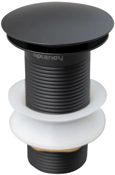 Донный клапан для раковины Splendy AA3071NORMBM без перелива, черный матовый Sancos — Оригинал