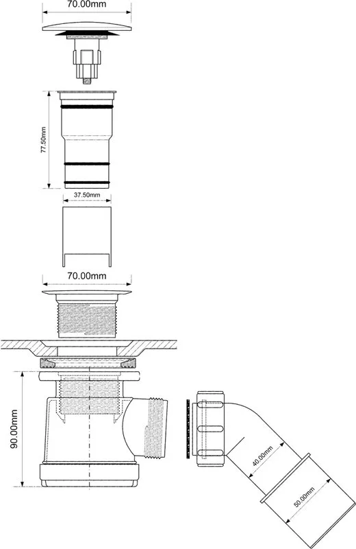 Сифон для поддона McAlpine MRS2CL-CB Sancos — официальный сайт