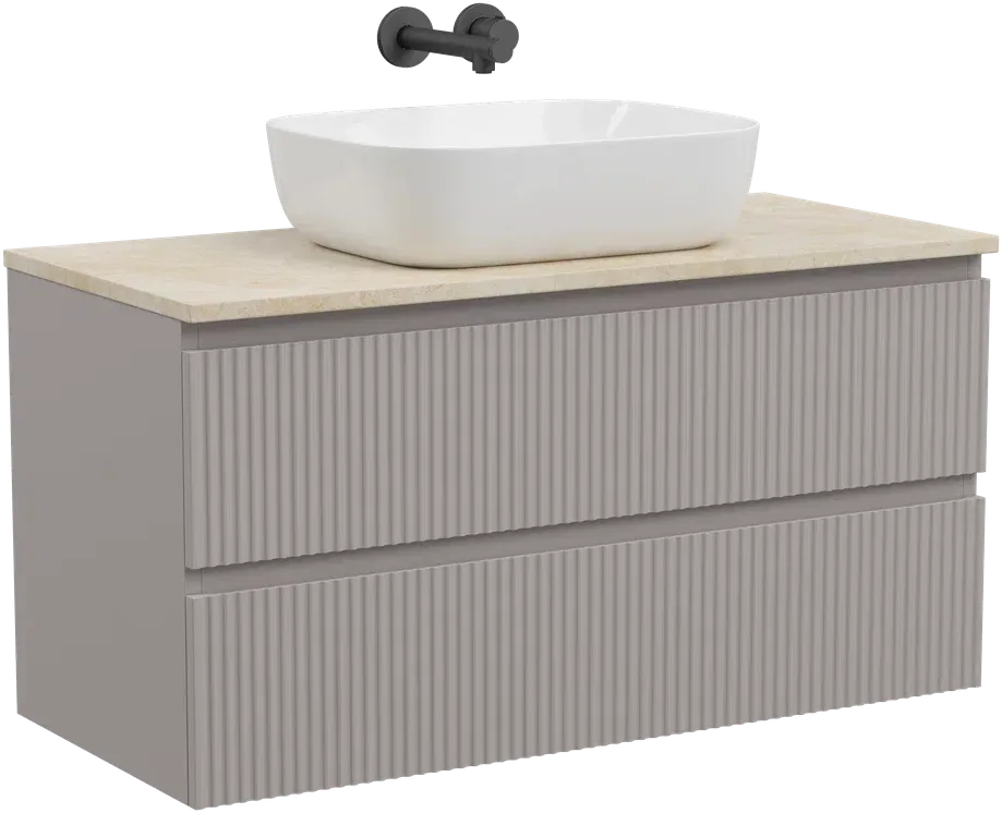 Тумба с раковиной Sancos Snob R 100 см, doha soft, столешница бежевая, раковина CN6008 Sancos — официальный сайт