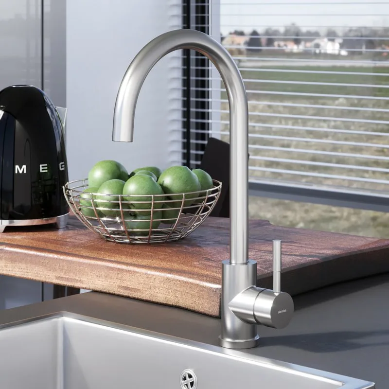 Смеситель для кухни Damixa Merkur DX710730000 никель Sancos — официальный сайт