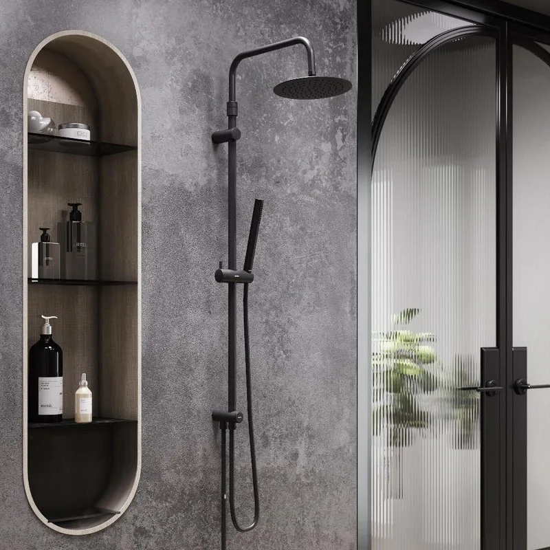 Душевая стойка Damixa Scandinavian Pure 936000300, черная матовая Sancos — официальный сайт