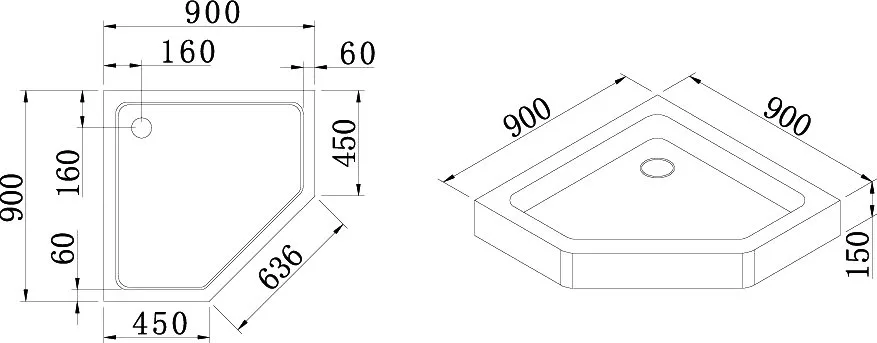 Поддон для душа Cezares Tray Tray TRAY-A-P-90-15-W 90x90, с сифоном Sancos — официальный сайт