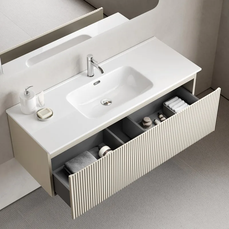 Тумба под раковину Sancos Snob R 1.0 120 подвесная Beige soft (капучино), SNR1.0120CE Sancos — официальный сайт