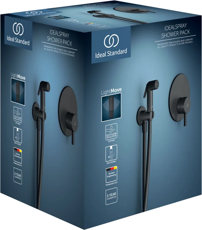 Гигиенический душ Ideal Standard BD651XG со смесителем, С ВНУТРЕННЕЙ ЧАСТЬЮ, матовый черный Sancos — официальный сайт
