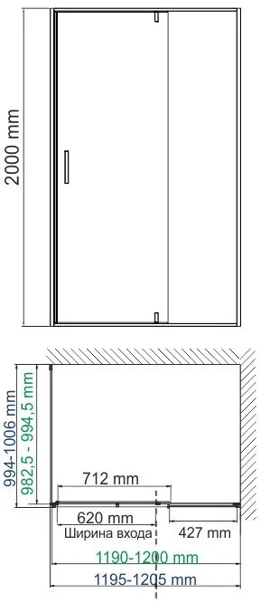 Душевой уголок Wasserkraft Neime 19P 10 120x100 Sancos — официальный сайт