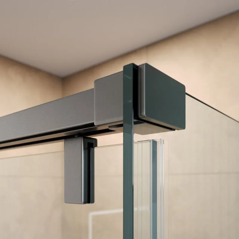 Душевой уголок BelBagno Soft Close-1 A-1-100-C-GM профиль оружейная сталь Sancos — официальный сайт