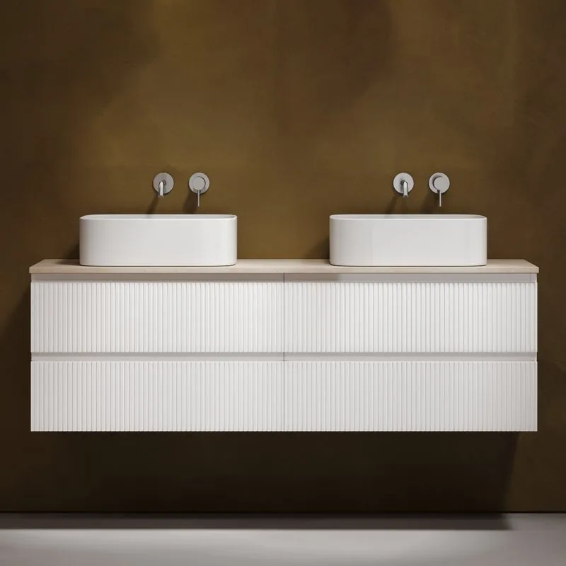 Тумба с раковиной Sancos Snob T 160 bianco, столешница бежевая TT160A2, раковина CN6052 Sancos — официальный сайт