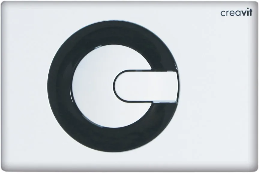 Кнопка смыва Creavit Power GP5001.02 бело-черная Sancos — официальный сайт