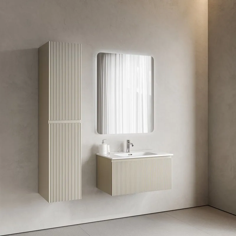 Тумба под раковину Sancos Snob R 1.0 80 подвесная Beige soft (капучино), SNR1.080CE Sancos — официальный сайт