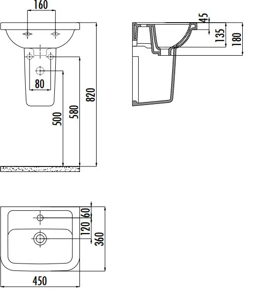 Раковина Creavit Key KY045-00CB00E-0000 белая глянцевая Sancos — официальный сайт