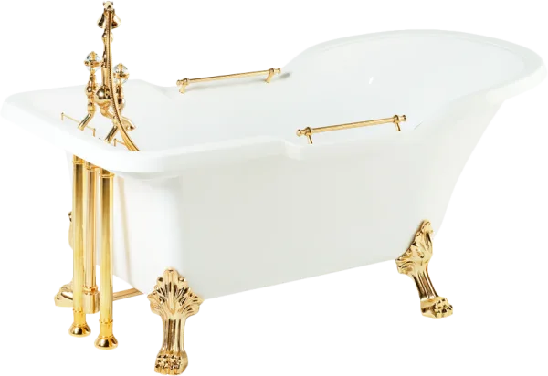 Ванна из искусственного камня Migliore Impero 26925 180x85 см, отдельностоящая, белая, с декоративны Sancos — Оригинал