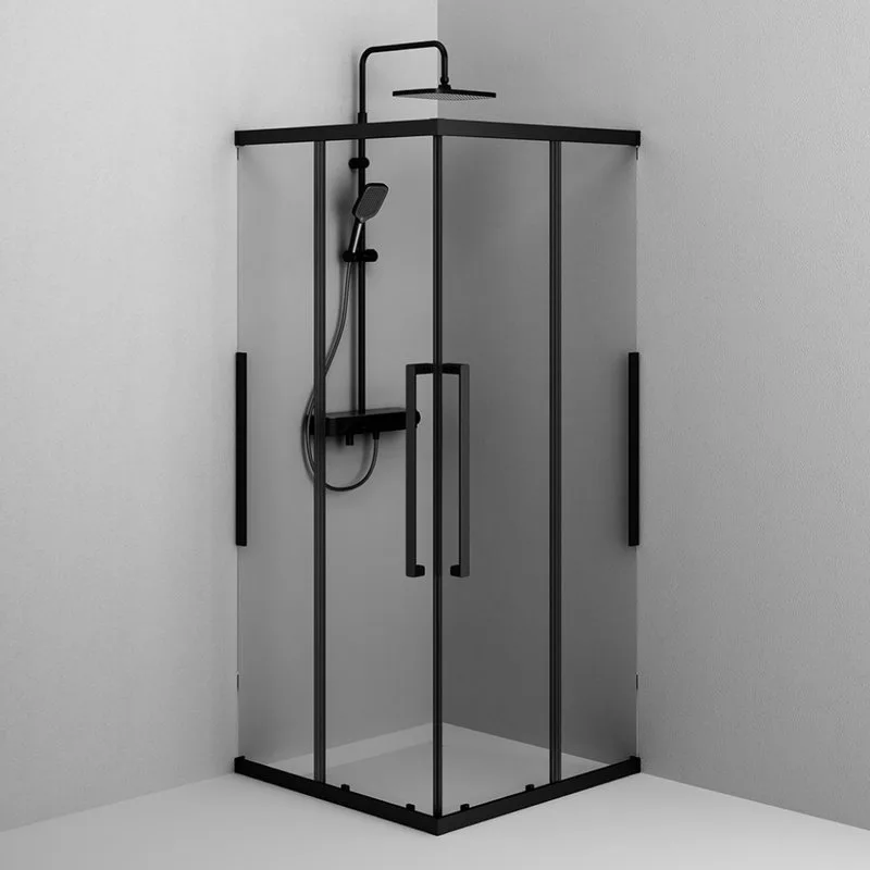 Душевой уголок AM.PM Func W84G-403-9090-BТ 90х90 см, профиль черный матовый Sancos — официальный сайт