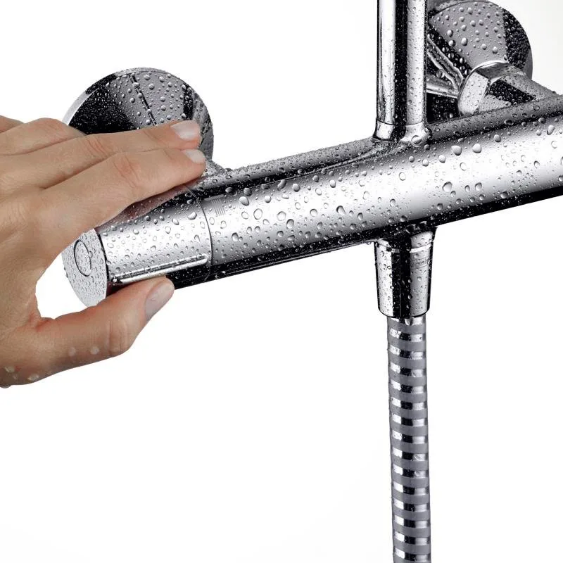 Душевая стойка Hansgrohe Vernis Blend 26276000 Showerpipe 200 1jet, с термостатом, хром Sancos — официальный сайт