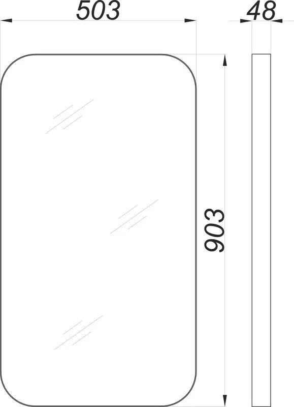 Зеркало Aqwella RM RM0205 черное Sancos — официальный сайт
