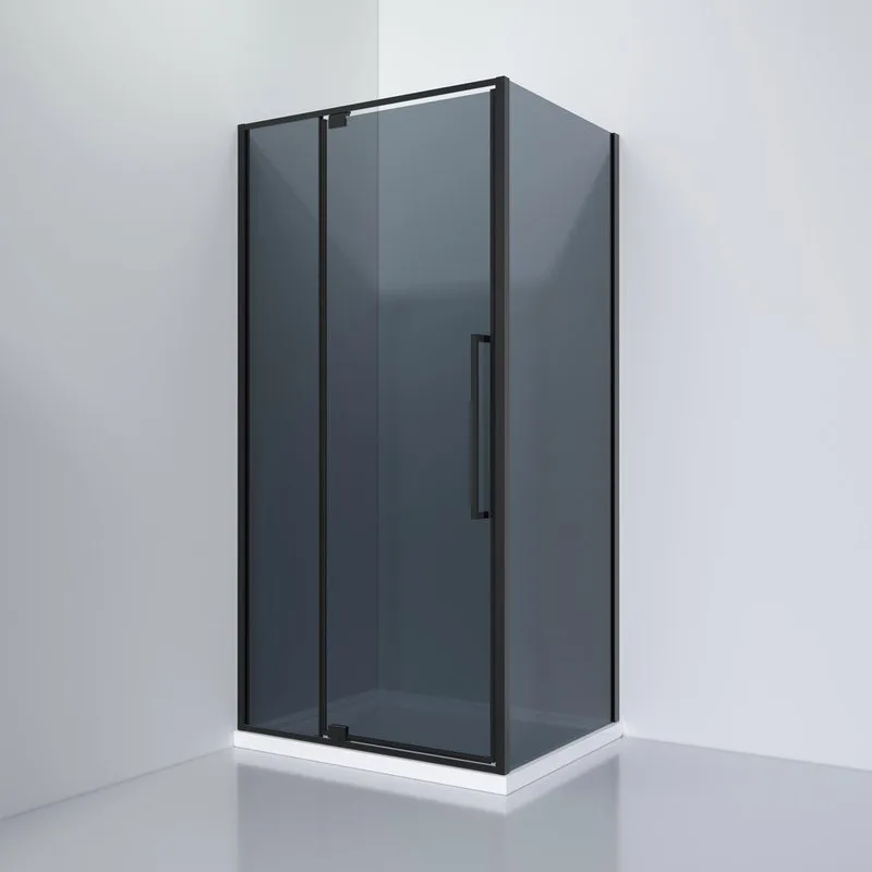 Душевой уголок Black&White Stellar Wind S812 BG 100х100, профиль черный, стекло тонированное Sancos — официальный сайт