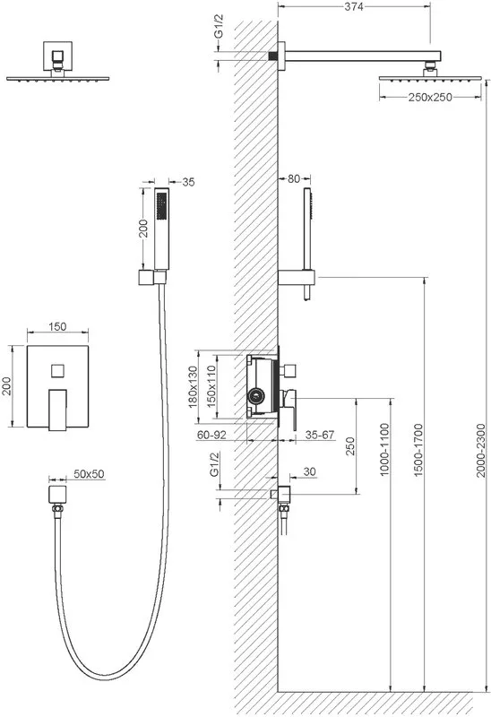 Душевой комплект Timo Selene SX-2069/16SM, С ВНУТРЕННЕЙ ЧАСТЬЮ, матовый белый Sancos — официальный сайт