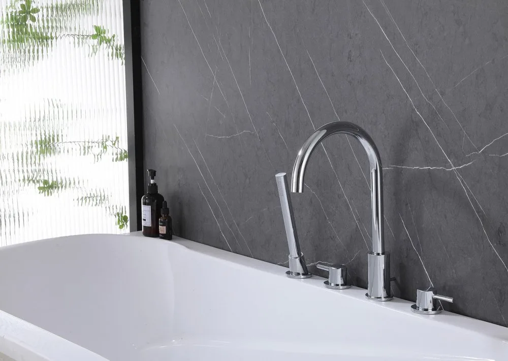 Смеситель на борт ванны Abber Wasser Kreis AF8113, хром Sancos — официальный сайт