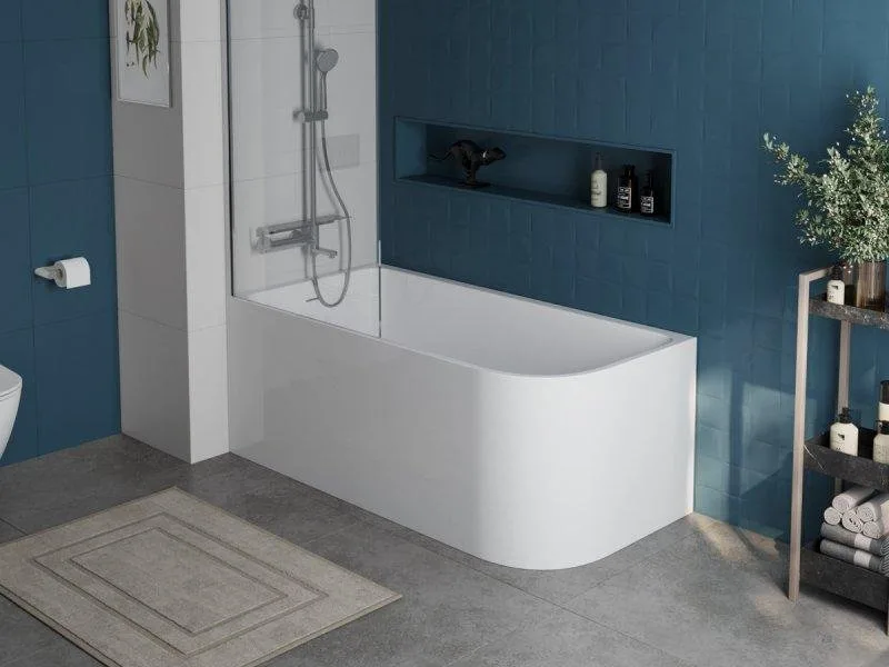 Акриловая ванна BelBagno BB712-1500-730-L 150x75 см, левая, пристенная, белая, асимметричная Sancos — официальный сайт