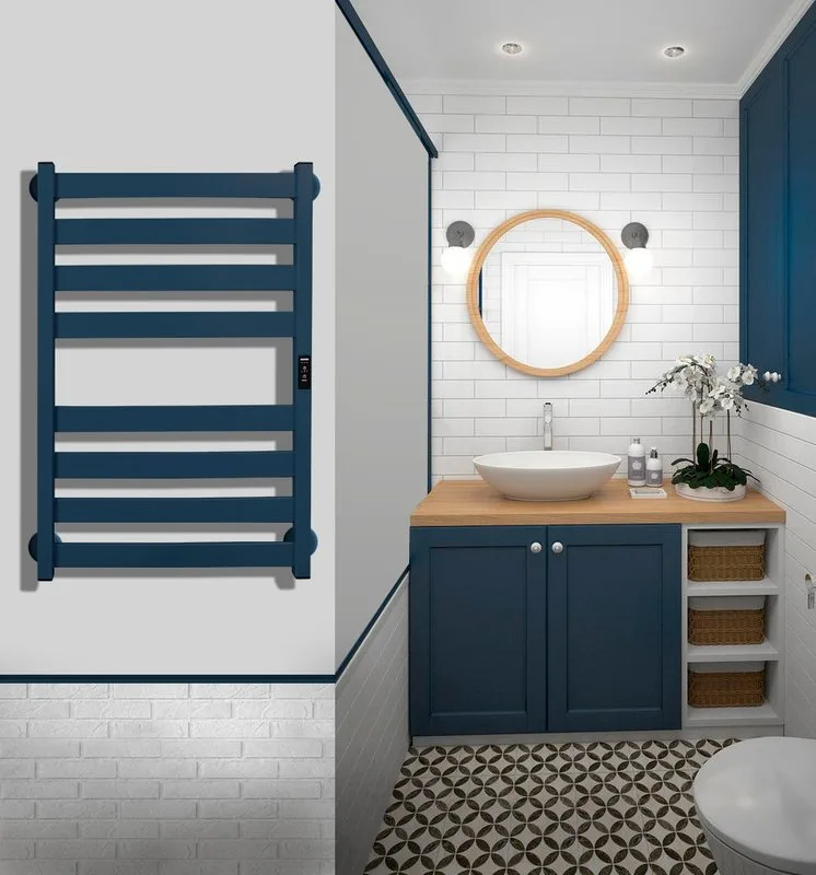 Полотенцесушитель электрический Indigo Oktava Slim 5 LСLOKS5E60-50MFRt синий Sancos — официальный сайт