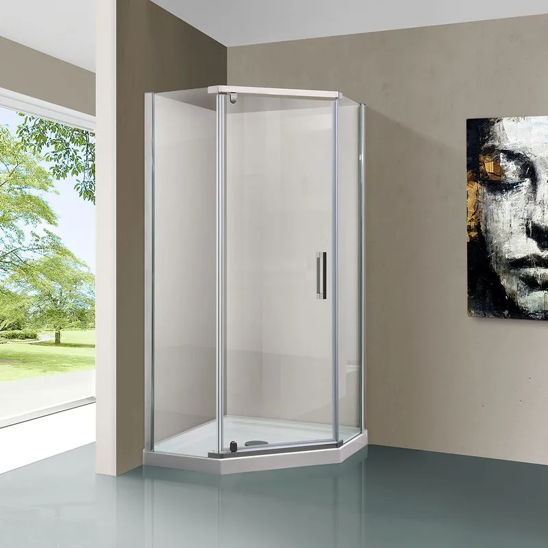 Душевой уголок Vincea Stresa VSP-1S900CL 90x90, профиль хром, стекло прозрачное Sancos — официальный сайт