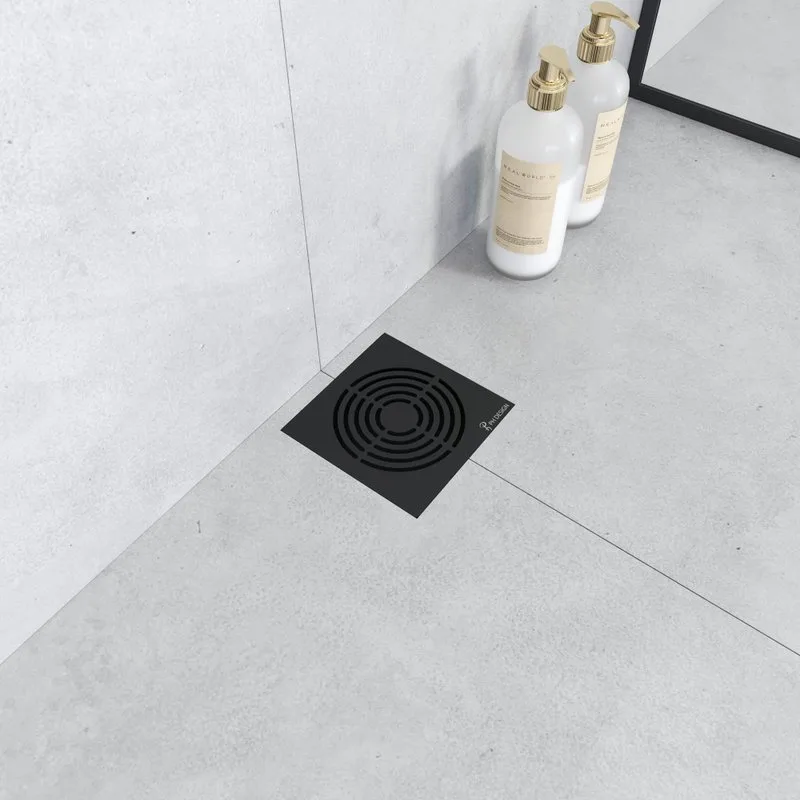Душевой трап Boheme Smart Design 15x15 см, черный Sancos — официальный сайт