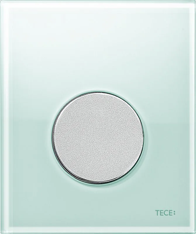 Кнопка смыва TECE Loop Urinal 9242652 зеленое стекло, кнопка хром матовый Sancos — официальный сайт
