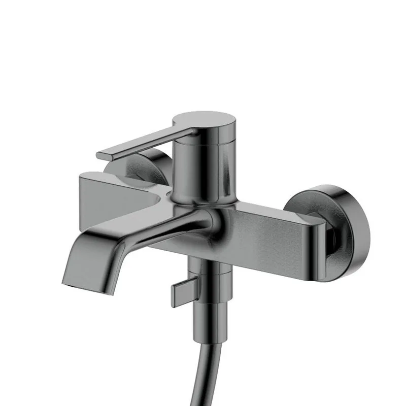 Смеситель для ванны с душевым гарнитуром, метал Gun metal, AQUAme Asti AQM6412GM Sancos — официальный сайт