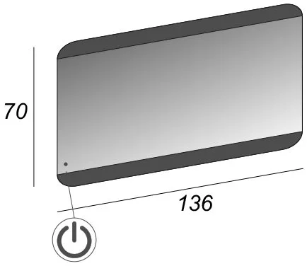 Зеркало Cezares 136х70 c LED-подсветкой touch system Sancos — официальный сайт