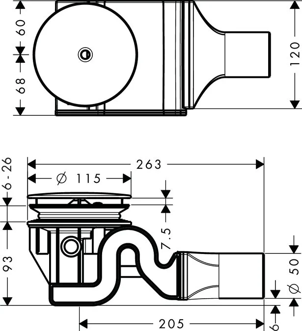 Сифон для поддона Hansgrohe Raindrain ′90 XX 60067000 Sancos — официальный сайт
