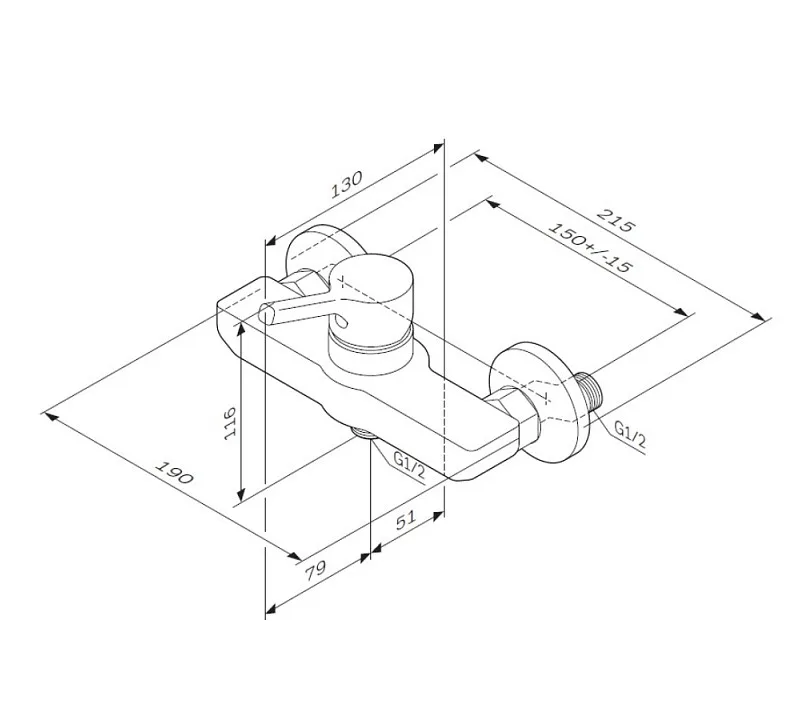 Смеситель для душа AM.PM X-Joy S F85B20000 хром Sancos — официальный сайт