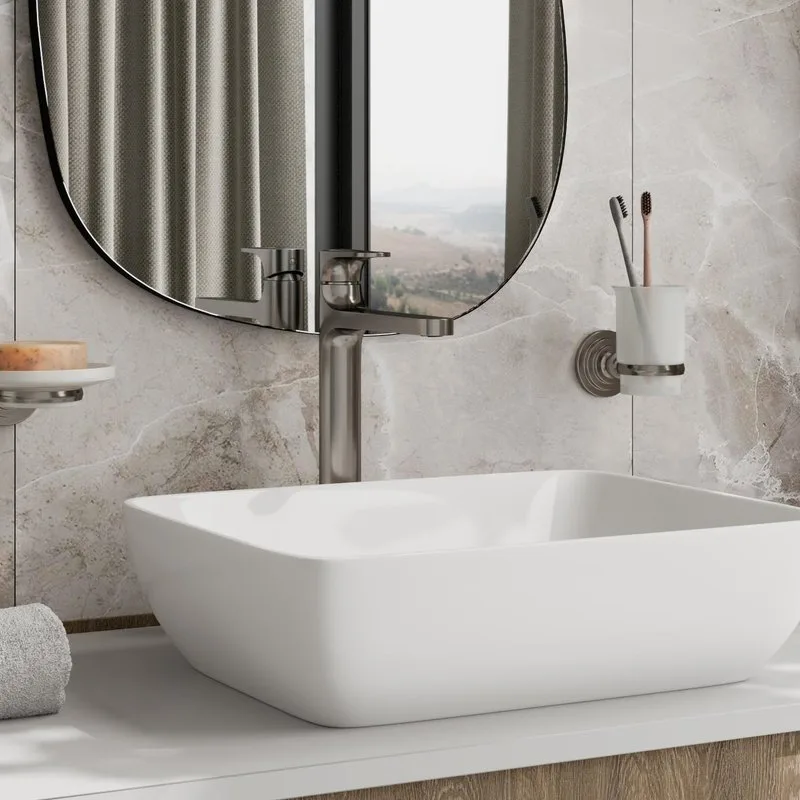 Смеситель для раковины Wasserkraft Spree 1403H никель Sancos — официальный сайт
